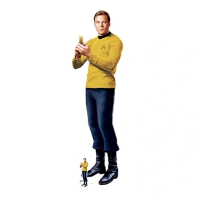 Abbildung von Star Cutouts SC4673 Captain Kirk Pappaufsteller Höhe 179 cm ideal für Trek Thema, Partys, Geburtstage, Sammler &amp; Fans, Raumdekorationen Events