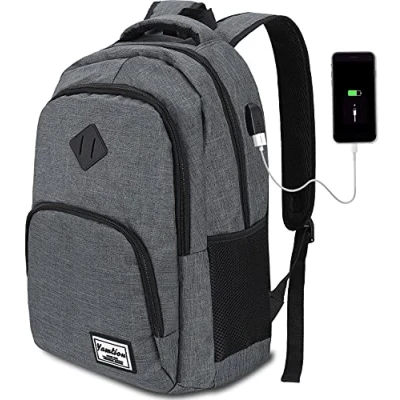 Abbildung von YAMTION Laptop Rucksack,Rucksack Herren mit USB Ladeanschluss Schulrucksack Jungen Teenager 15,6 Zoll Laptopfach für Arbeit Schule Reise, 35L