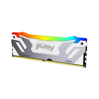 Abbildung von Kingston FURY Renegade Weiß RGB XMP 24GB 8400MT/s DDR5 CL40 CUDIMM Desktop Gaming Speicher KF584CU40RWA 24