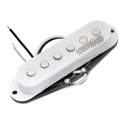 Abbildung von Wilkinson Vintage 60&#039;s Staggered Keramik Single Coil Hals Tonabnehmer Pickup für Strat Style E Gitarre, Weiß