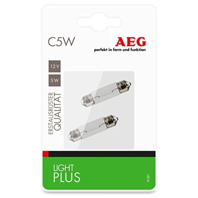 Abbildung von AEG Automotive 97281 Glühlampe Light Plus C5W, SV8,5 8, 5 W, 2 Stück
