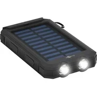 Abbildung von Goobay 49216 Outdoor Powerbank 8.0 (8.000 mAh), für Abenteuer Dank Robusten Design, Solarpanel und Taschenlampenfunktion