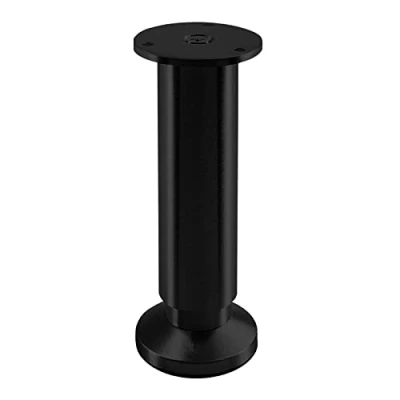 Abbildung von Möbelfuß TERRA Höhe 150 mm Schwarz eloxiert Stützfuß höhenverstellbar bis max. 15 mm, belastbar 250 kg von SOTECH