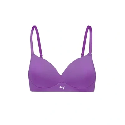 Abbildung von Puma Women SOFT Padded BRA Tshirt BH, Damen, Größe: 80D, Astor purple