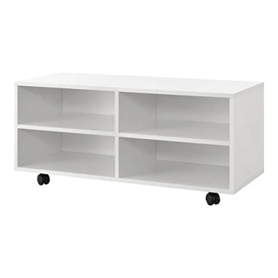 Abbildung von en.casa Lowboard, »Gränne« Rollbares Regal 90x35x41cm Fernsehtisch Flurtisch Weiß