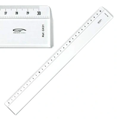 Abbildung von Graphoplex GX31 Regel Wate + bosselage transparent 30 cm durchsichtig