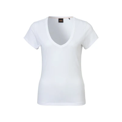 Abbildung von BOSS ORANGE V Shirt &quot;C Eslane 4&quot;, mit Logoschriftzug