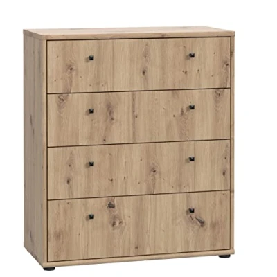 Abbildung von FORTE TEMPRA 2 Kommode mit 4 Schubladen, Holzwerkstoff, Artisan Eiche Dekor, (B x H T) 73,7 85,5 34,8 cm