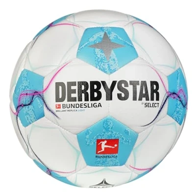 Abbildung von Derbystar Fußball, Herren, Größe: 4, Weissblaupink