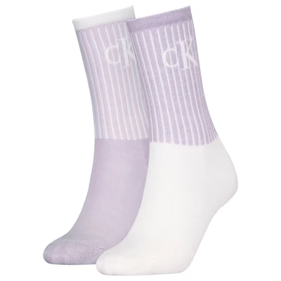 Abbildung von Calvin Klein Jeans Socken &quot;CKJ WOMEN SOCK 2P GLOSSY RIB&quot;, (2 Paar), mit Logostickerei