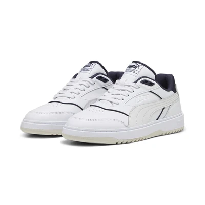Abbildung von Puma Doublecourt Unisex Sneaker low, Größe: 40, White/new navy Leder