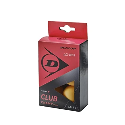 Abbildung von Dunlop Club Champ 6er 40+ Tischtennis Bälle Orange, Einsteiger Trainingsbälle