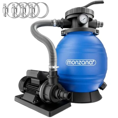 Abbildung von monzana Sandfilteranlage, SF12K 10.200L/h bis 35.000L Pool Selbstansaugend 7Wege Ventil