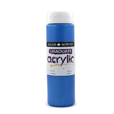 Abbildung von Daler Rowney 123500718 abgestufte Acrylfarbe, 500 ml, metallisches Blau