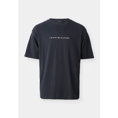 Abbildung von Tommy Hilfiger Original TEE LOGO Nachtwäsche Shirt, Herren, Größe: XS, Desert sky
