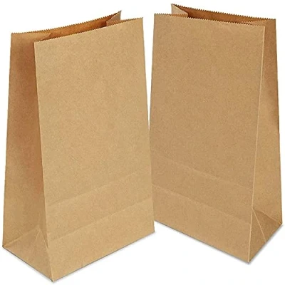 Abbildung von 100 Stück Papiertüten Braun, Geschenktüten Partytüten aus Papier Kraftpapiertüten für Geburtstagsfeiern, Weihnachten, Hochzeit, Firmenfeier(verdicken70gsm)