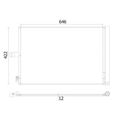 Abbildung von Kondensator, Klimaanlage MAHLE ORIGINAL AC 932 000S