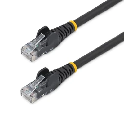 Abbildung von StarTech.com 3m Netzwerkkabel CAT6 LSZH(weniger Rauch, Halogenfrei) 10Gbit 650MHz 100W POE RJ45 U/UTP LAN Patch Kabel Schwarz, ETL Zertifizierung, 24AWG, Installationskabel (N6LPATCH3MBK)