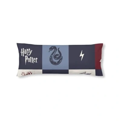 Abbildung von BELUM Kissenbezug Harry Potter, aus 100% Baumwolle, Modell Hogwarts, kariert, Blau, 50 x 80 cm.