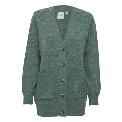 Abbildung von ICHI Ihmarat Strickjacke, Damen, Größe: Medium, Blue spruce