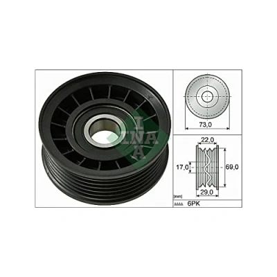 Abbildung von INA 532 0649 10 Umlenkrolle FORD: FIESTA 6, FOCUS 2 Schrägheck, 3 Turnier, VOLVO: V50, S40 II