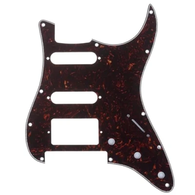 Abbildung von Musiclily Pro 11 Löcher HSS Strat Pickguard Gitarren Schlagbrett für Fender American/Mexican Standard Stratocaster Modern Style E Gitarre mit Floyd Rose Bridge Cut,4 lagig Tortoise Shell