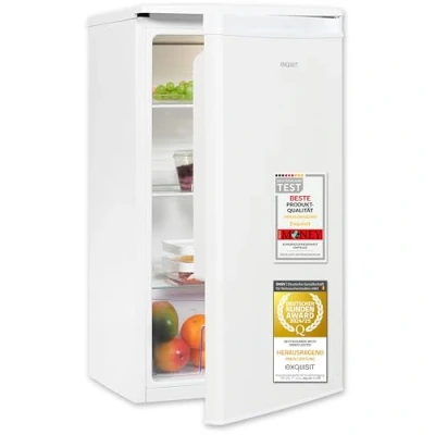Abbildung von Exquisit Vollraumkühlschrank 75 Liter, Freistehend, Kühlschrank klein und kompakt, 45cm Breit, LED Innenbeleuchtung, KS585 V 091E