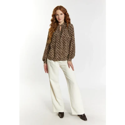 Abbildung von Dreimaster Langarm Baradello Bluse, Damen, Größe: 40, Braun beige