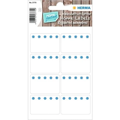 Abbildung von HERMA 3770 Tiefkühletiketten, 56 Stück, 26 x 40 mm, 8 pro Bogen, selbstklebend, matt, blanko Papier Gefrieretiketten zum Beschriften, Klebeetiketten Aufkleber für Gefriergut, weiß
