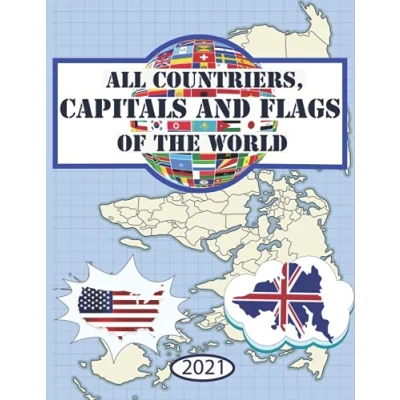 Abbildung von all countries, capitals and flags of The world 2021: Coloring book to learn about 235+flags for adults or kids Complete Paperback ... countries location (Smart Family, Band 2)