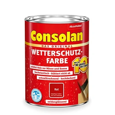 Abbildung von Consolan Wetterschutzfarbe rot 0,75 L