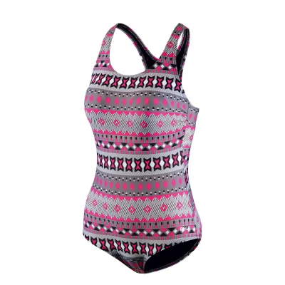 Abbildung von BECO the world of aquasports Geoglam Badeanzug, Damen, Größe: 40, Schwarz/pink