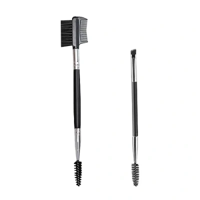 Abbildung von Augenbrauenbürste, 2 Stück Wimpernkamm Doppelendige, Wimpernbürste, Augenbrauenpinsel, Tragbarer Wimperntrenner, zum Modifizieren von Augenbrauen und Wimpern, Make up Tools