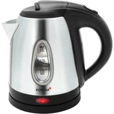 Abbildung von KORONA Wasserkocher kleiner 1 Liter Edelstahl 20303, l, 2200 W, Watt, Abschaltautomatik, Dampfstopp Automatik, Überhitzungsschutz