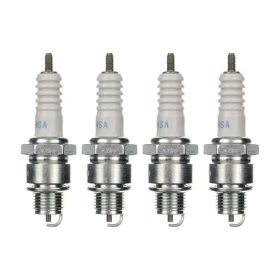 Abbildung von 4x Zündkerze BR8HSA Zündkerzen Set 4 Stück für Motorrad/Roller/Scooter kompatibel WR3BC0 WR4AC W22FR L W24FPR W24FR W24FRL L78C P L5SC RL5SC RL78C