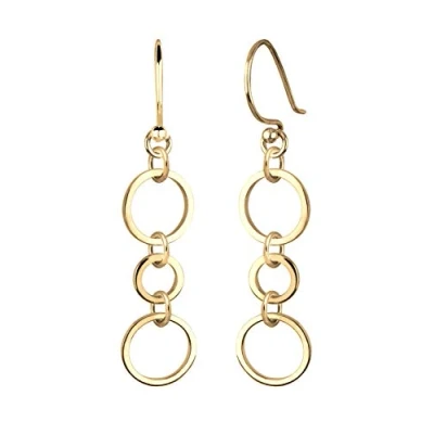 Abbildung von Elli Ohrringe Damen Ringe Kreise Geo Elegant Filigran in 925 Sterling Silber vergoldet