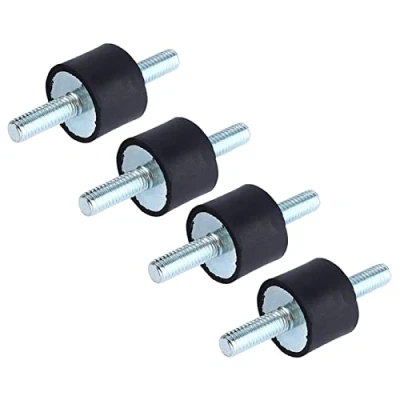 Abbildung von Keenso 4 Stück Halterungen aus Isoliergummi, Anti Vibration, M8, 30 x 20 Halterungen, Schwingungsdämpfer, Isolator Gummi, vibrationsdämpfend, mit Schrauben