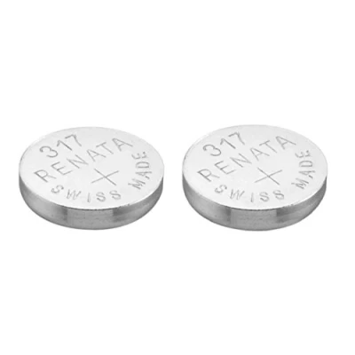 Abbildung von 2 x Renata 317 Uhren Batterie Schweizer Herstellung Silberoxid 1,5V (SR516SW)