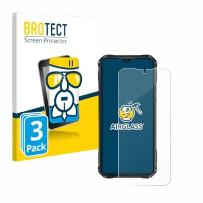 Abbildung von BROTECT Schutzglas für Oukitel WP33 Pro (3 Stück) Schutzfolie Panzer Folie Glas [Extrem Kratzfest 9H, Anti Fingerprint, Ultra Transparent]
