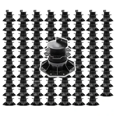 Abbildung von XPOtool Set 80x Stelzlager für Terrassen, 2700kg, 60 138mm, höhenverstellbare Stellfüße Terrassendielen, Platten und Planken