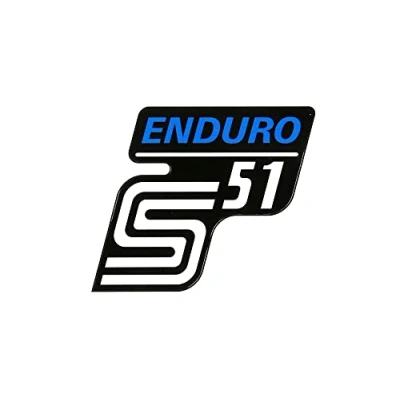 Abbildung von MZA Klebefolie Seitendeckel&quot;&quot;S51 ENDURO&quot;&quot; Blau