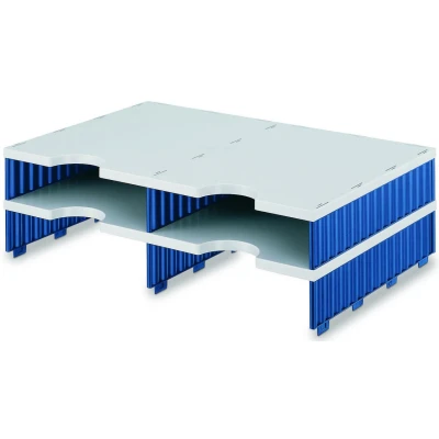 Abbildung von styro Sortierstation DIN C4 4 Fach grau/blau