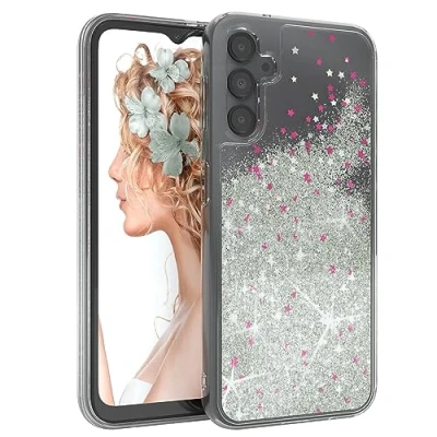 Abbildung von EAZY CASE Cover Shell kompatibel mit Samsung Galaxy A14 5G Ultra robust, schützende Hülle Premium Finish, Dünne Transparente Handyhülle, Schutzhülle Kameraschutz in Schimmer Silber