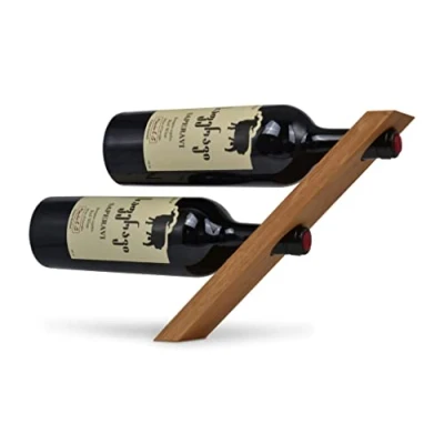 Abbildung von Natuhr Weinflaschenhalter Magic Weinhalter Weinständer Weinregal Holz Wein Aufbewahrung Schwebendes Regal 2 Flaschen (Eiche)