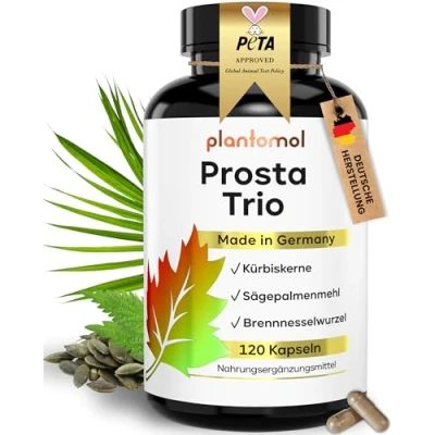 Abbildung von Prosta Trio Kapseln hochdosiert mit Kürbiskern Extrakt Sägepalmen &amp; Brennnessel Komplex 3 Monatsvorrat