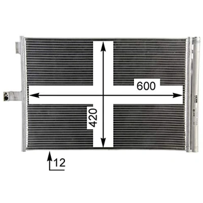 Abbildung von MAHLE ORIGINAL AC 68 000P Klimakondensator ohne Dichtung mit Trockner 614 MERCEDES BENZ: CLS Coupe, E Klasse Limousine, T modell