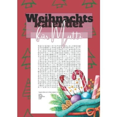 Abbildung von Weihnachtskalender für Mutti: Wortsuchrätsel Adventskalender Erwachsene und Senioren Das hübsche Vor Weihnachtsgeschenk die clevere Mama
