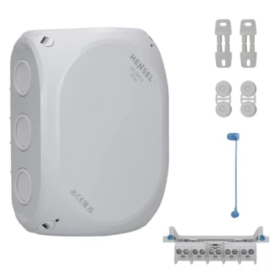 Abbildung von Hensel DK1006G Kabelabzweigkasten 2,5 6 qmm 3phasig, 10 1phasig, 5 polig Klemme IP 66