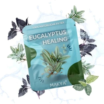 Abbildung von Makya Taste Filter Eucalyptus Healing I Aromastift zur Rauchentwöhnung Nikotinfrei &amp; chemikalienfrei Simuliert Rauchgefühl Entwickelt mit Lungenfachärzten Stressabbau Atemtraining