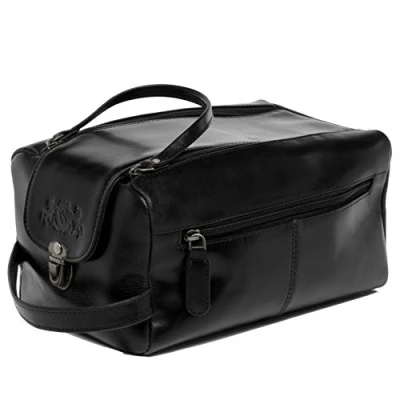 Abbildung von SID &amp; VAIN Leather Kulturtasche Bristol Kosmetiktasche, Größe: One Size, Schwarz
